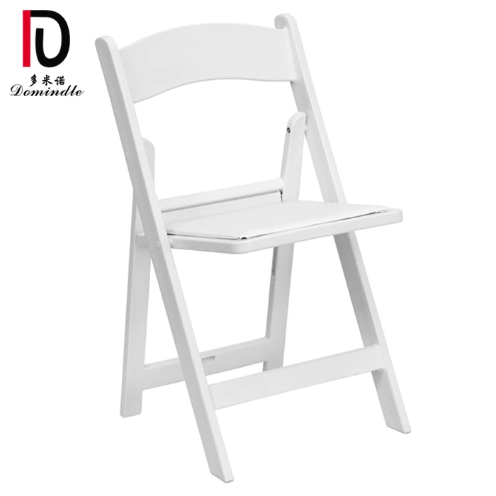 Wedding White Black Resin Folding Wedding Outdoor Chair with Vinyl Pad