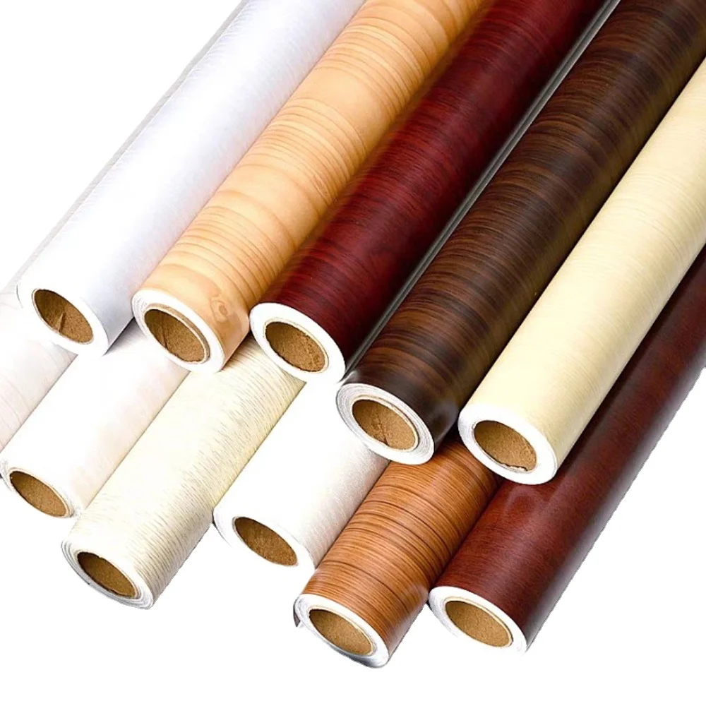 Self-adhesive Waterproof PVC Sticker For Furniture Decoration Grain Pattern Permanent PVC Sticker Film for Table Decoration