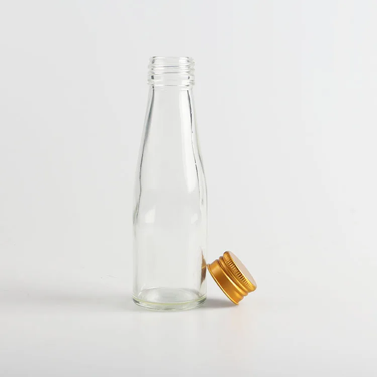 Factory 100ml empty soft drinks bottle glass energy drink bottle with screw cap