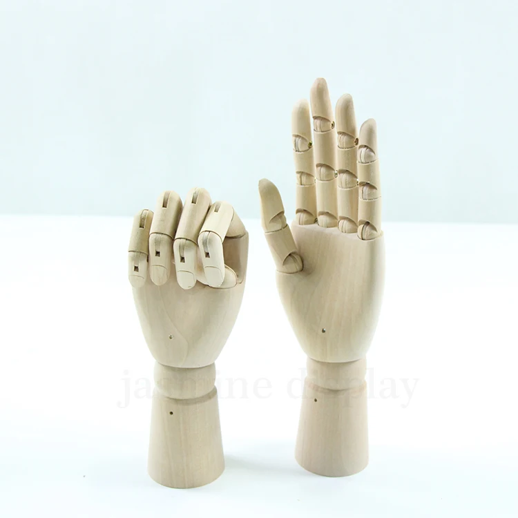 Glove Display Model 12 inch Mannequins Activity Joint Manikins Wood Hands