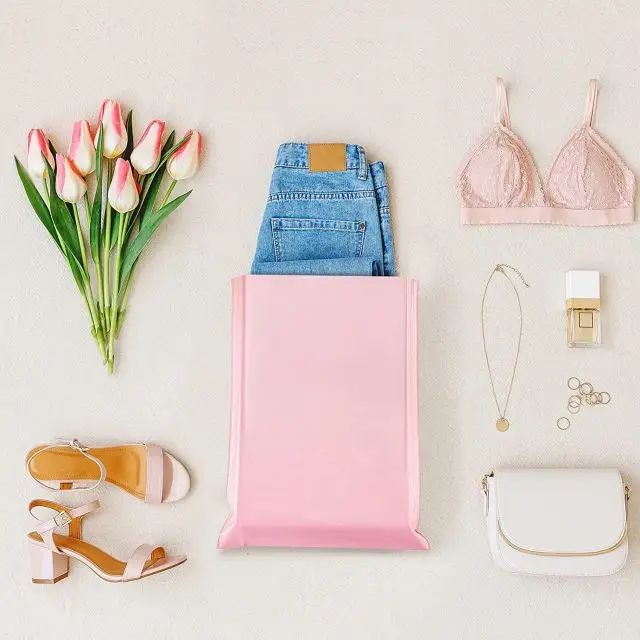 Custom logo color biodegradable plastic poly mail express shipping bag clothing envelope mail mailing bag