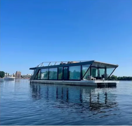 Lanzhou Water House Floating Home Prefab Hotel Floating Restaurant Water Building Luxury Floating house