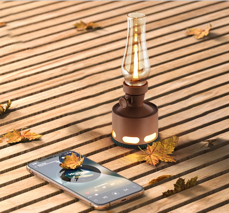 
FILLUX estilo retro Atmosfera LED portatil enchufable de carga creativa inteligente de nuevo diseno kerosene luz de la lampara 