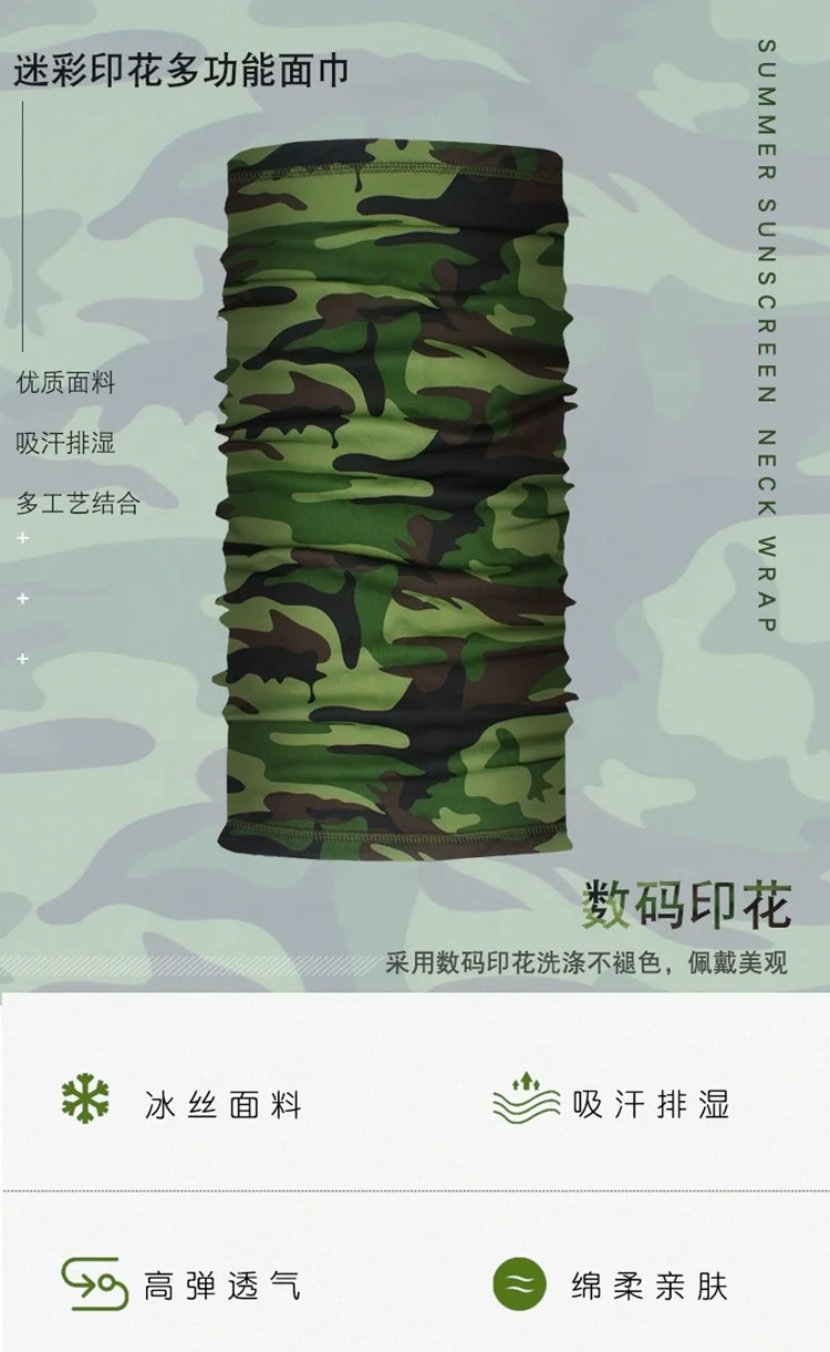 wholesalers custom reusable washable summer lady knitted printed half sport training cycling neck face balaclava scarf mask