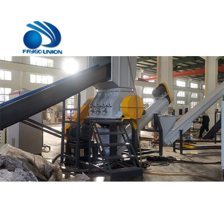 FAYGO 300-1000kg/h PET waste bottles crushing hot washing recycling plant latest technology