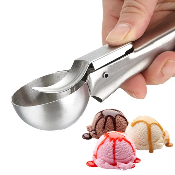 High Quality Stainless Steel Ice Cream Scoop Easy Release Watermelon and Cookie