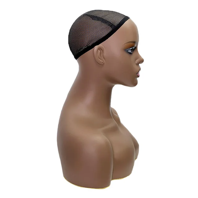 Female human body realistic head neck shoulder model wigs display