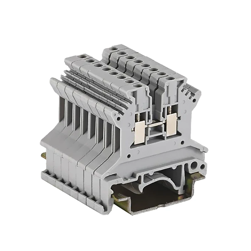 UK1.5N UK 1.5 Screw Feed-through Universal Plug 2-Connductor Wire Electrical Connector DIN Rail Terminal Block UK 1.5mm