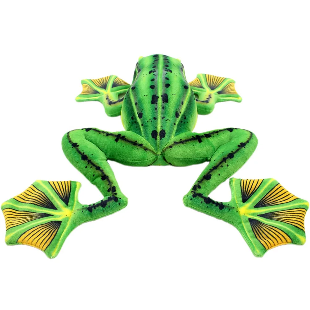 1443 Wholesale Custom ODM OEM Lifelike Stuffed Animals Green Factory Frogs Soft Plush Toys Home Decorations Realistic Frog Toy