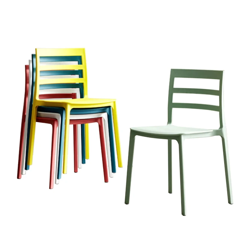 Outdoor Stackable PP Plastic Chair Cafe Restaurant Chair Simple Dining Room Durable  Chair