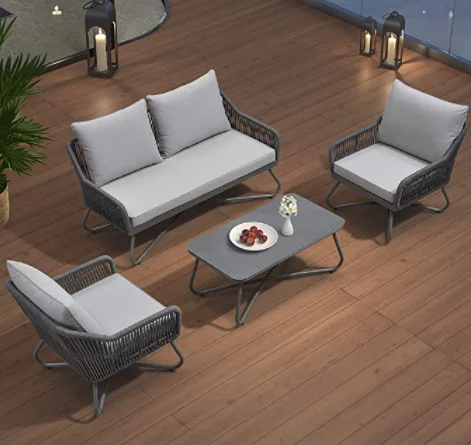 Hot sale leisure I shpe  outdoor sofa set garden furniture