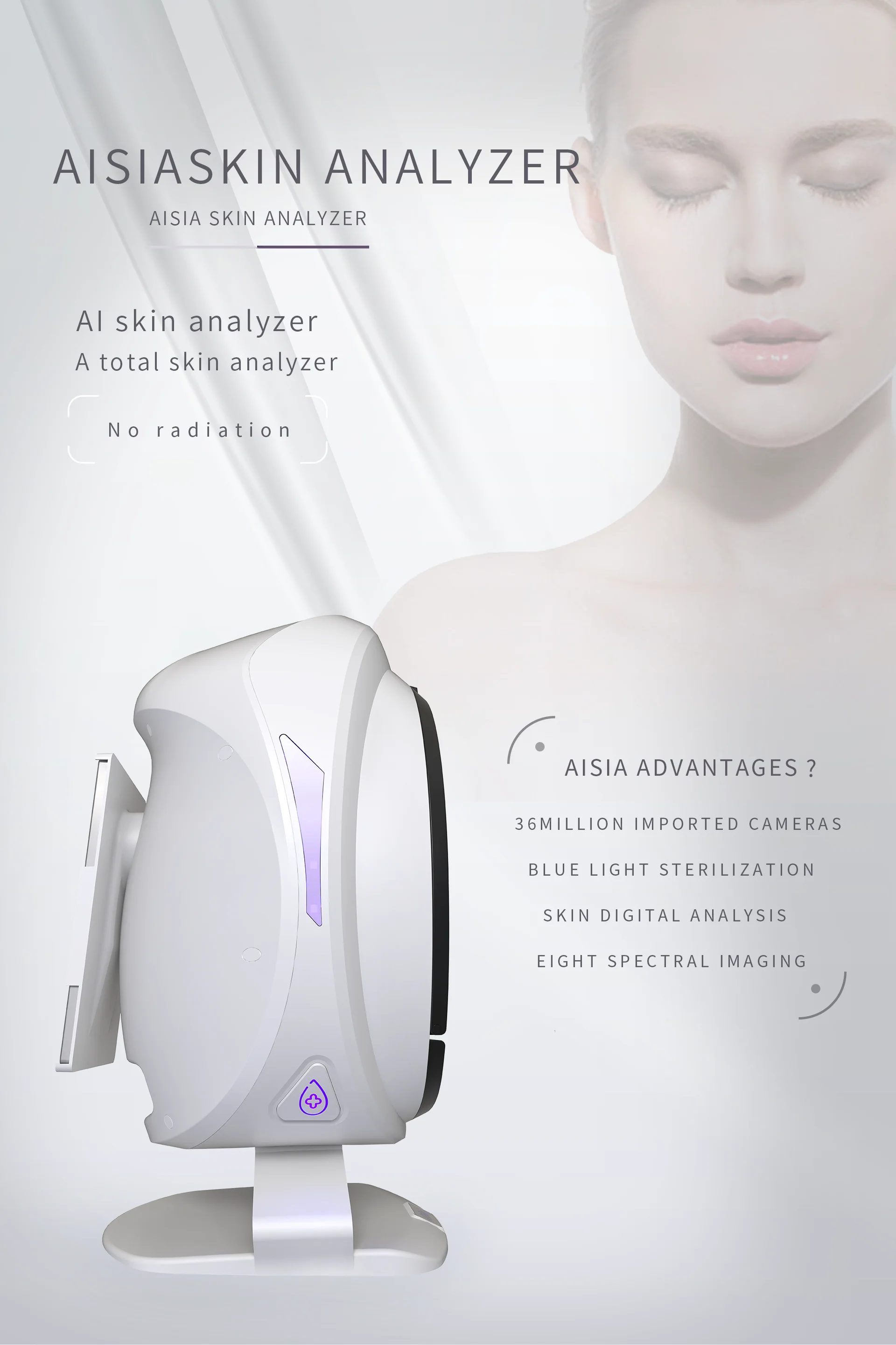 Face Skin Analysis Machine Moisture Wrinkes Acne Scanner Skin Analyzer Machine Facial for Skincare Business