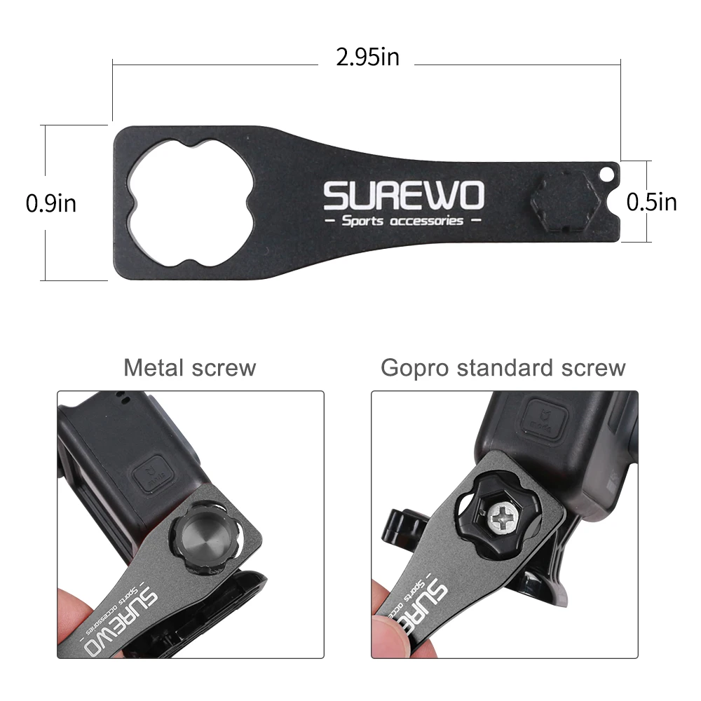 
SUREWO Aluminum Swivel Arm Mount Pivot Extension Accessories for Camera GoPro Hero 7 6 5 Black DJI OSMO Action Camera and More 