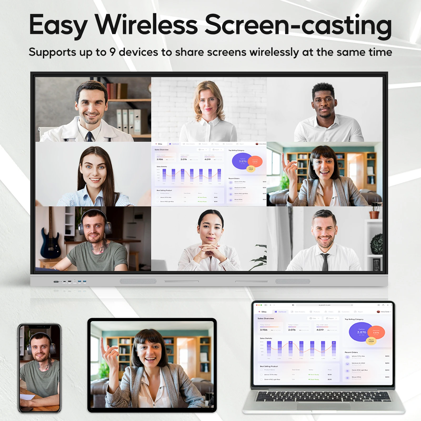 55 65 75 85 86 100 110 Inch Interactive Flat Panel 4K Lcd Touch Screen Digital Interactive Smart Boards For Schools Teaching