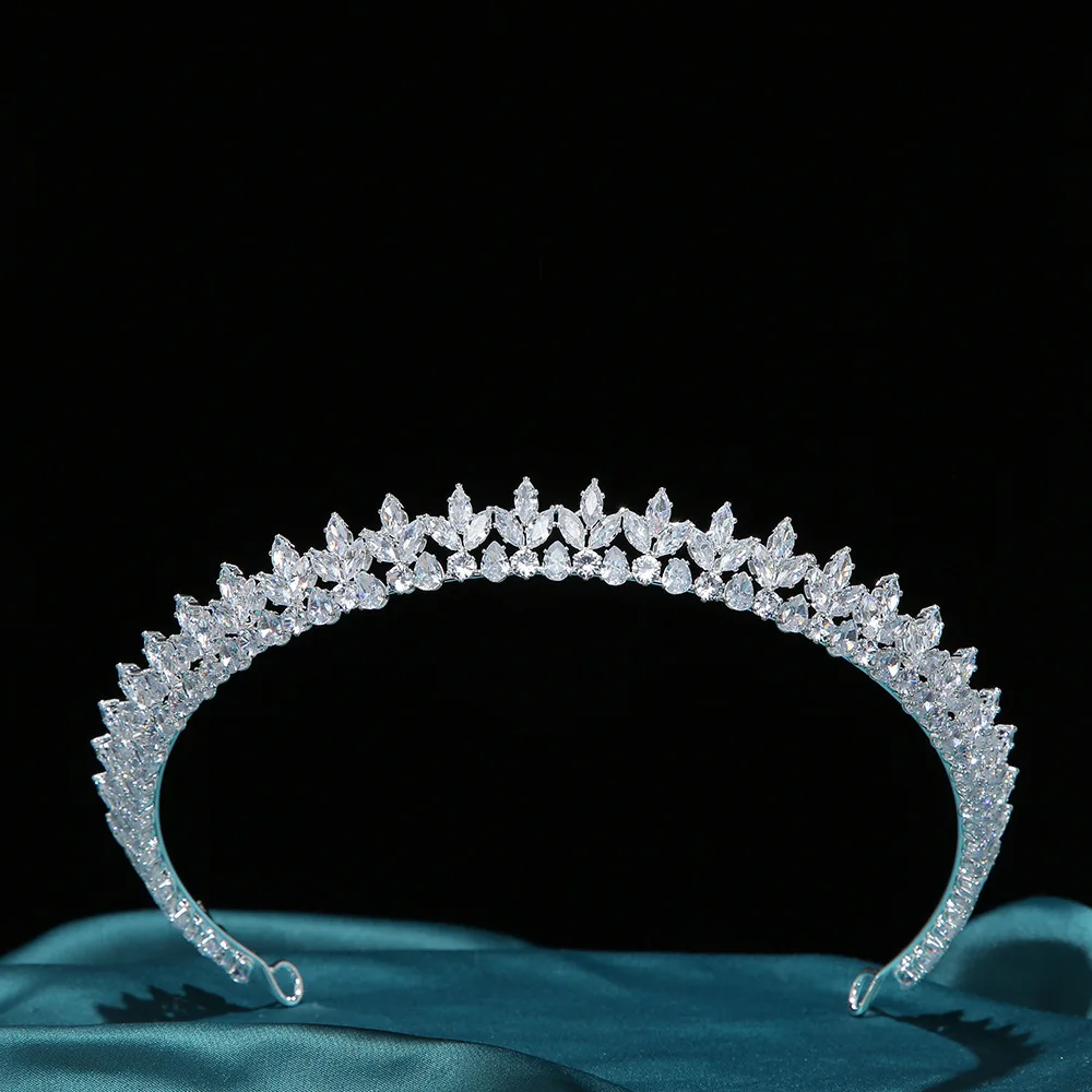 LUOXIN Luxury Full Zircon Wedding Headband Birthday Women Hair Accessories Brides Crowns Tiaras