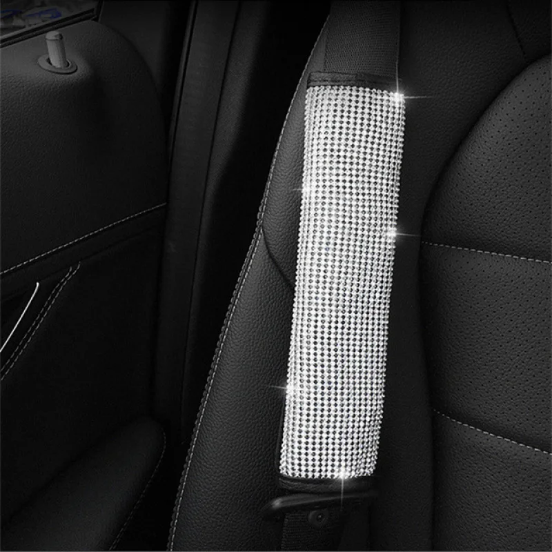 RTS Bling Bling Rhinestones Crystal Car Steering Wheel Cover PU Leather Steering-wheel Covers Auto Accessories Case
