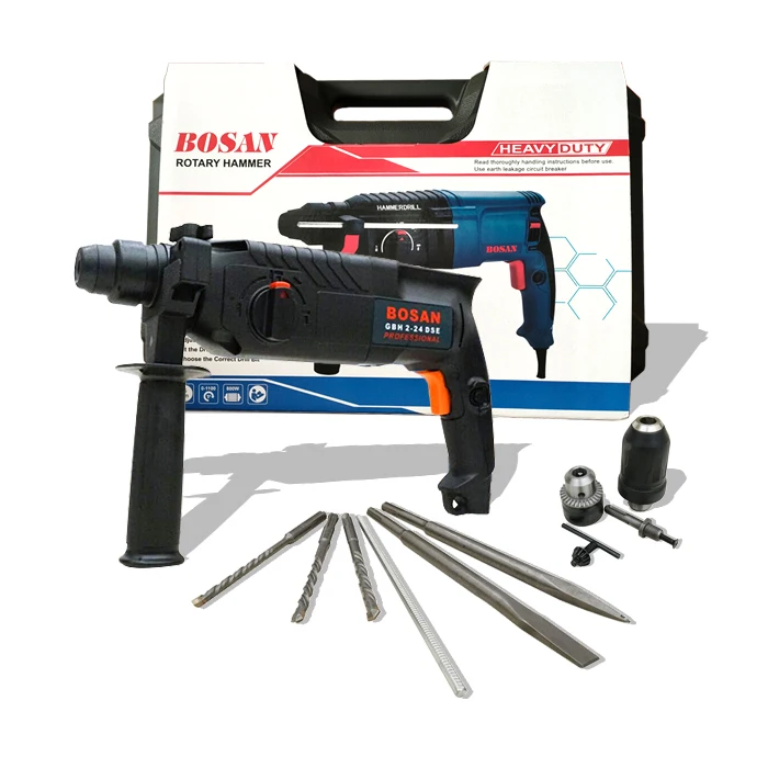 BOSAN Promotional Top Quality 620w Rotary Hammer Drill 24mm Hammer Drill Rotary Hammer