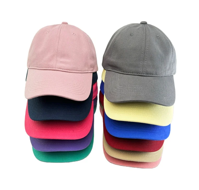100% Cotton Blank Baseball Cap Premium Cotton Baseball Cap Gorras Washed Men Womens Baseball Cap Dad Hat
