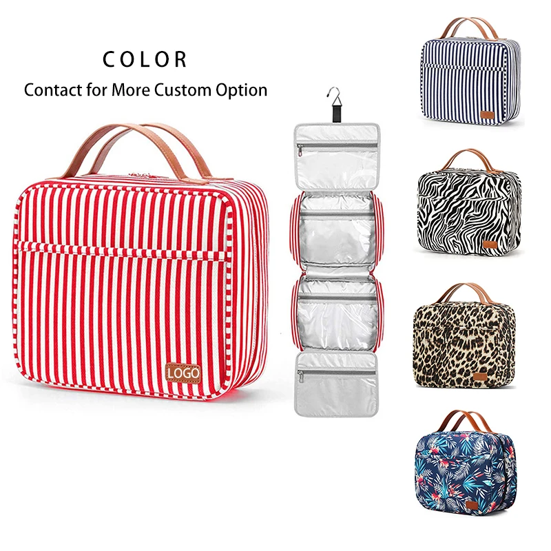 custom canvas cosmetic makeup bags cases wholesale modern mens women  hanging travel toiletry bag  travel bag with hanging hook
