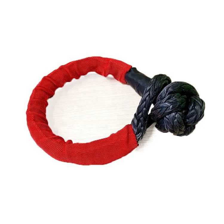 box packed Off-road Synthetic high strength Double braided 10 MM 14 Ton tension Soft shackle