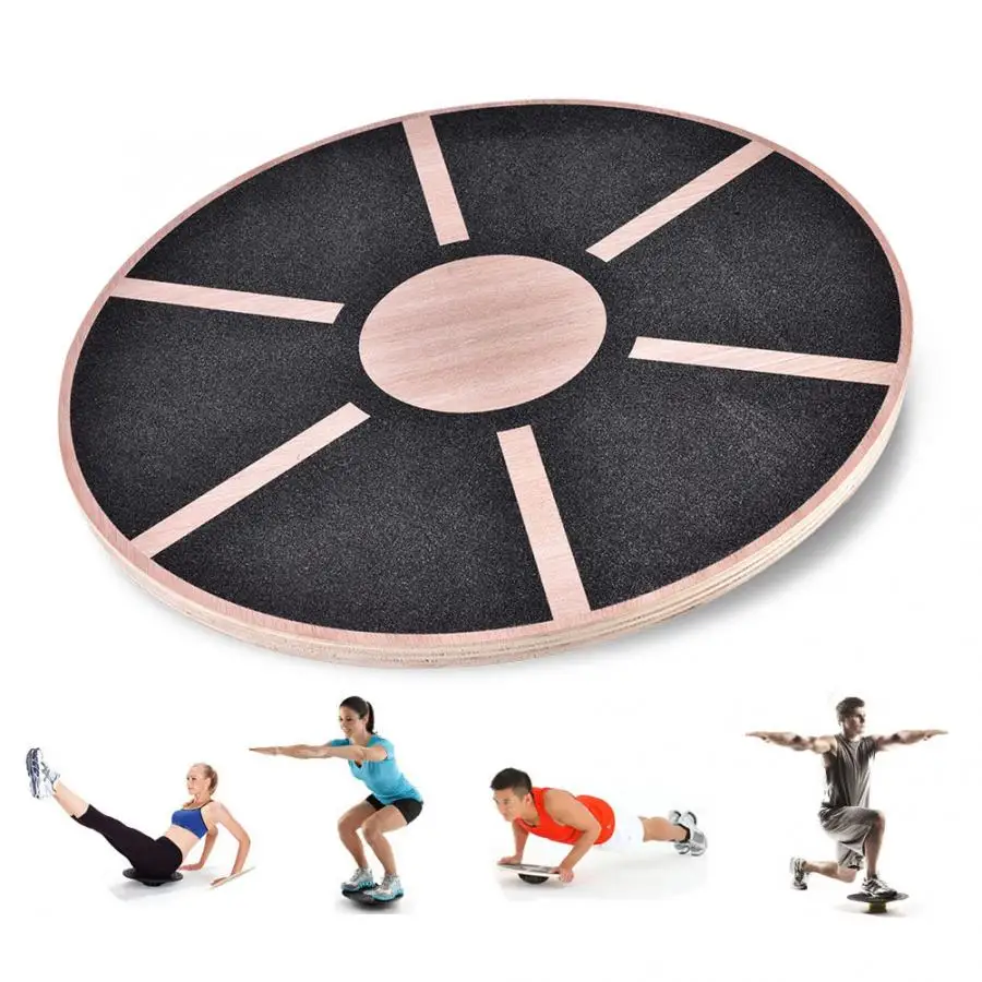 Multi function standing round balance wobble board for yoga fitness balance training