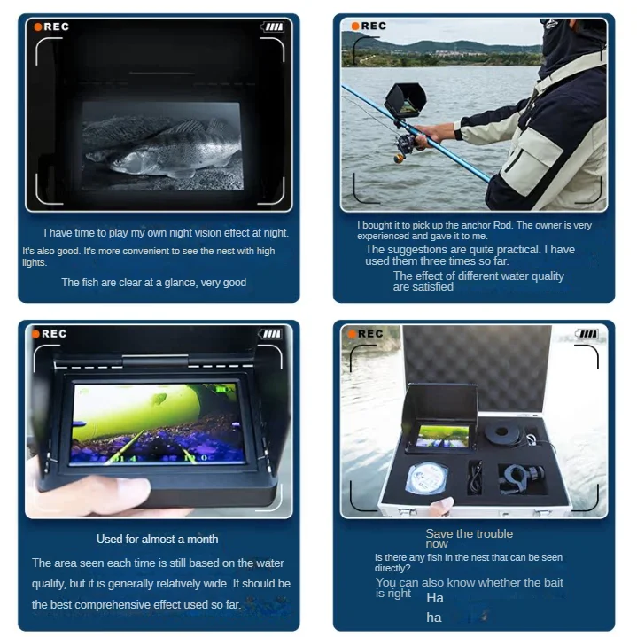 Portable limited underwater video fish finder fishing camera line length 20 meters ultra-clear LCD screen