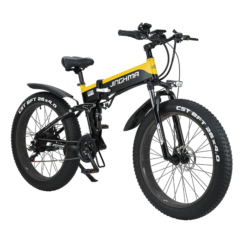 New Model Cheap Portable Fold 48v 500w Built-in lithium battery Electric snow Bicycle for man used
