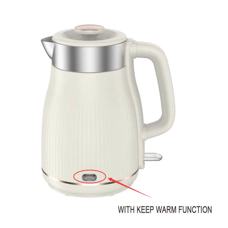 Factory Supply New Arrival Home Appliance 1500W 220V Stainless Steel Double Wall Electric Kettle 1.8L Household 1.8 Liters