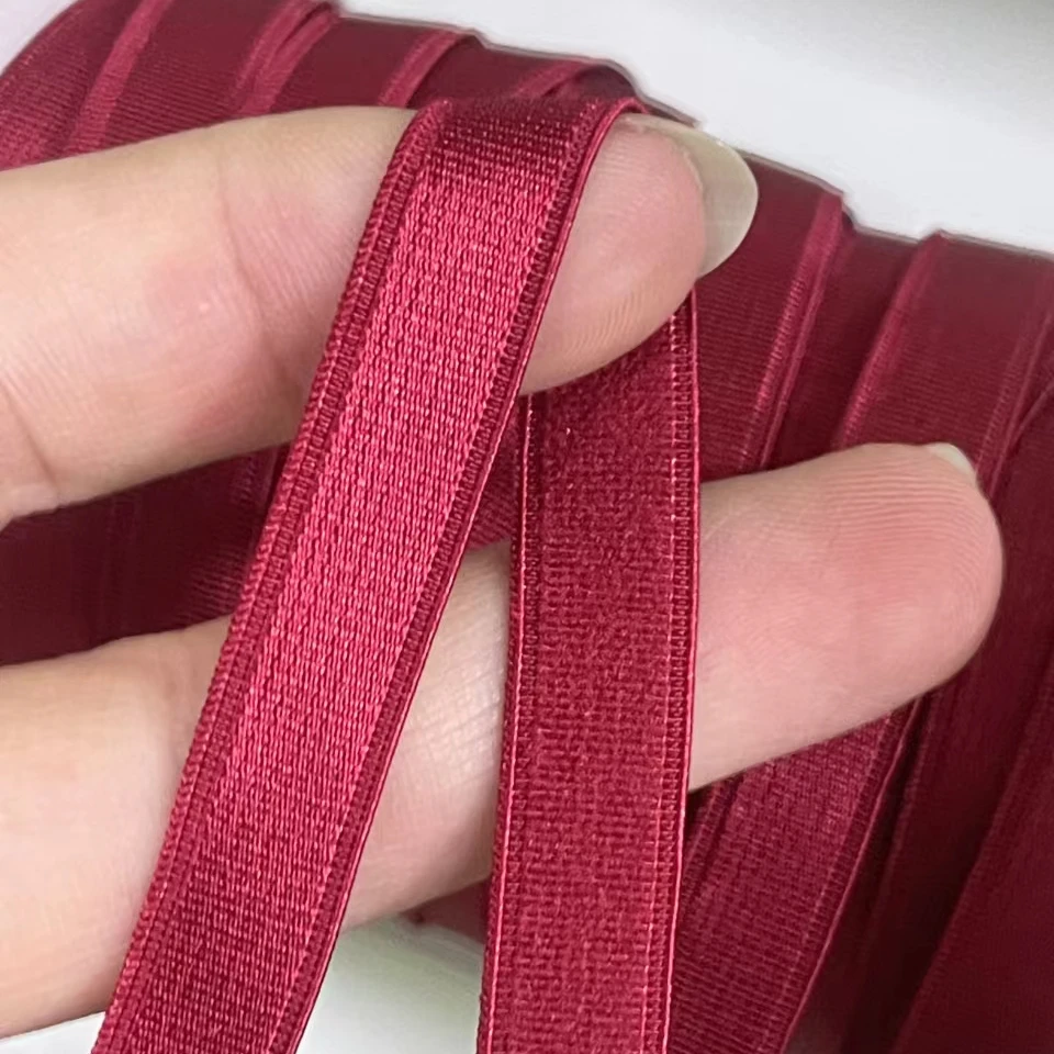 Wholesale  customization high quality Shiny shoulder straps bra elastic webbing strap elastic band for women bra