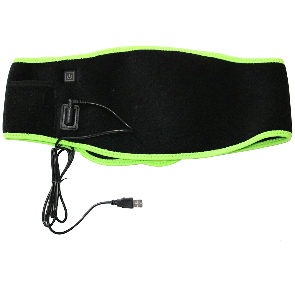 5V Washable Neoprene Carbon Fiber FIR Lower Back Pain Relief Heated Waist Belt heating Pad