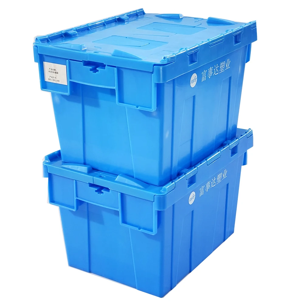 Durable Blue Color PP Material Plastic Crate Nestable Plastic Crate