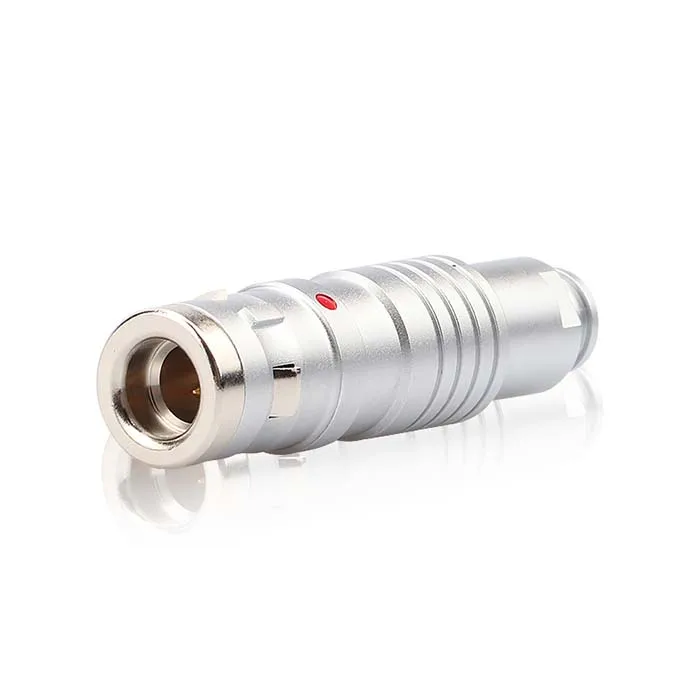 Metallic cylindrical push pull miniature connector 12 pin waterproof