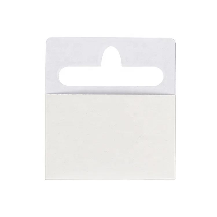 Foldable Display Different Styles Header Hanger PET Plastic Hang Tab With Back Adhesive