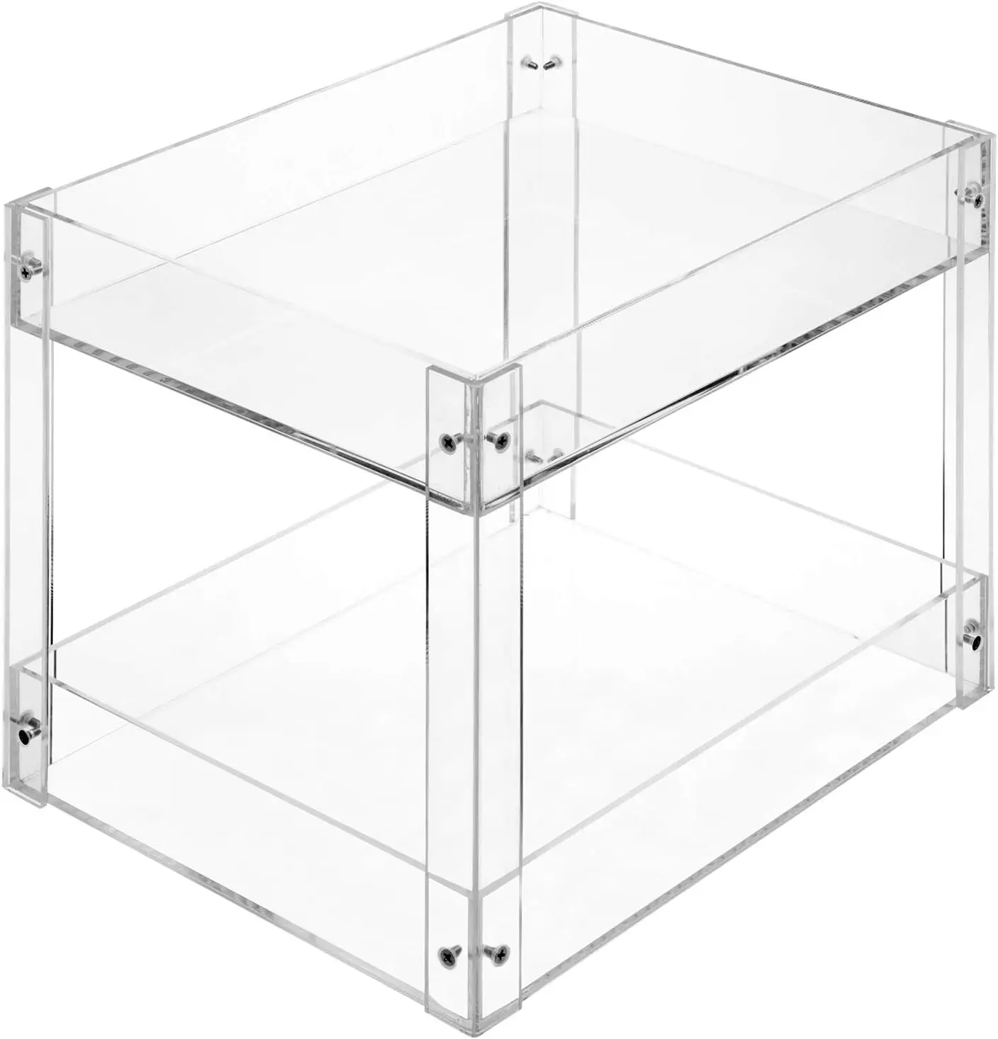 2-Tier Premium Clear Acrylic Desktop Paper Tray Letter Organizer Home Office Desk Document Supplies Files Tray