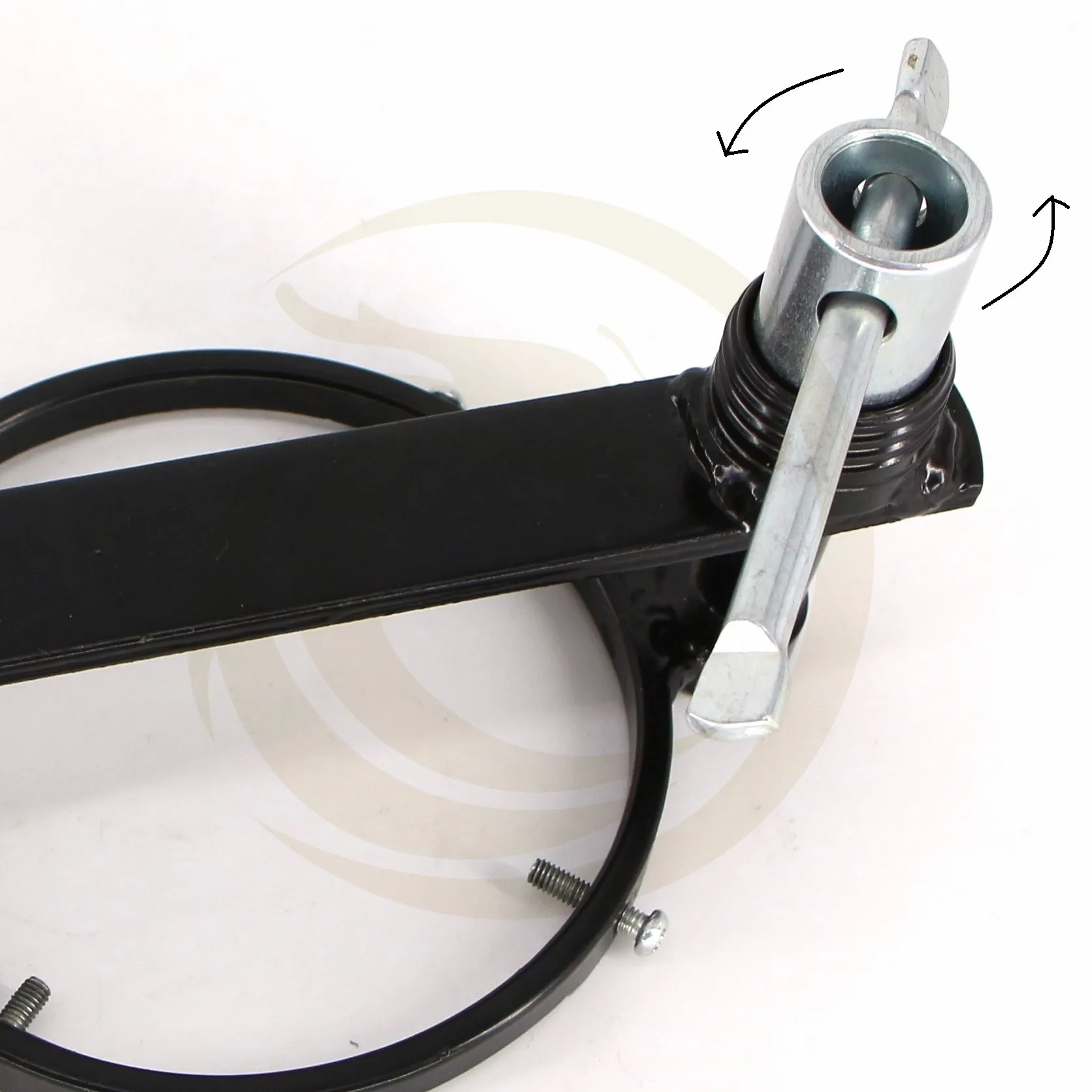 EBHW131 Black Steel Round Truck Fuel Tank Protective Lock