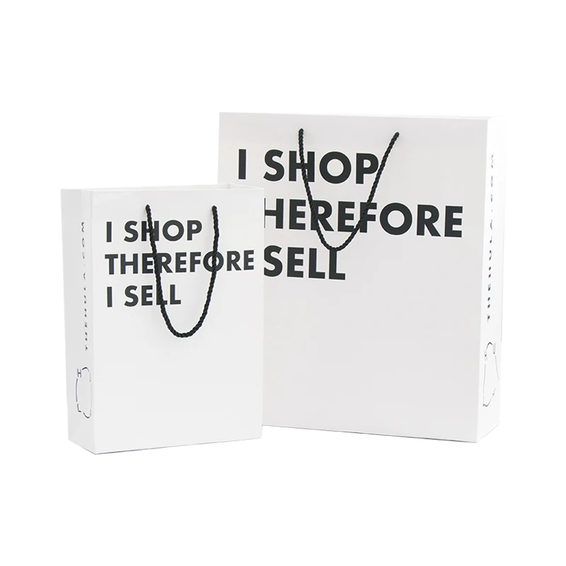 Custom Printed Logo Luxury Gift Paper Shopping Bag With Your Own Logo Premium Shopping Recyclable Paper Bag With Handle