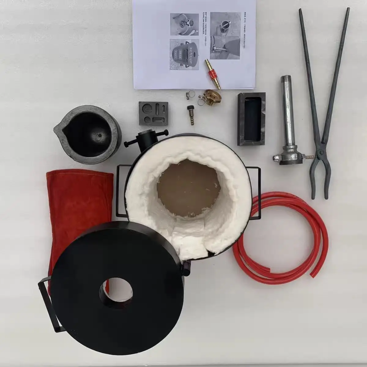 R For Melting Customized High Quality Cheap Price 6kg Graphite Crucible And Gas Metal Propane Furnace