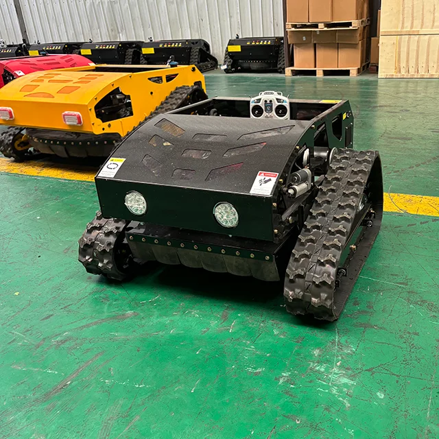 Remote Control Crawler Gas Lawn Mower Robot Small Robotic Garden Lawn Mower For Wasteland Mower