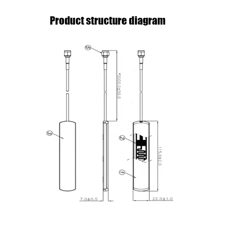 Vehicle navigation wifi antenna 2.4G patch wireless antenna router network card high gain antenna inner screw inner pin