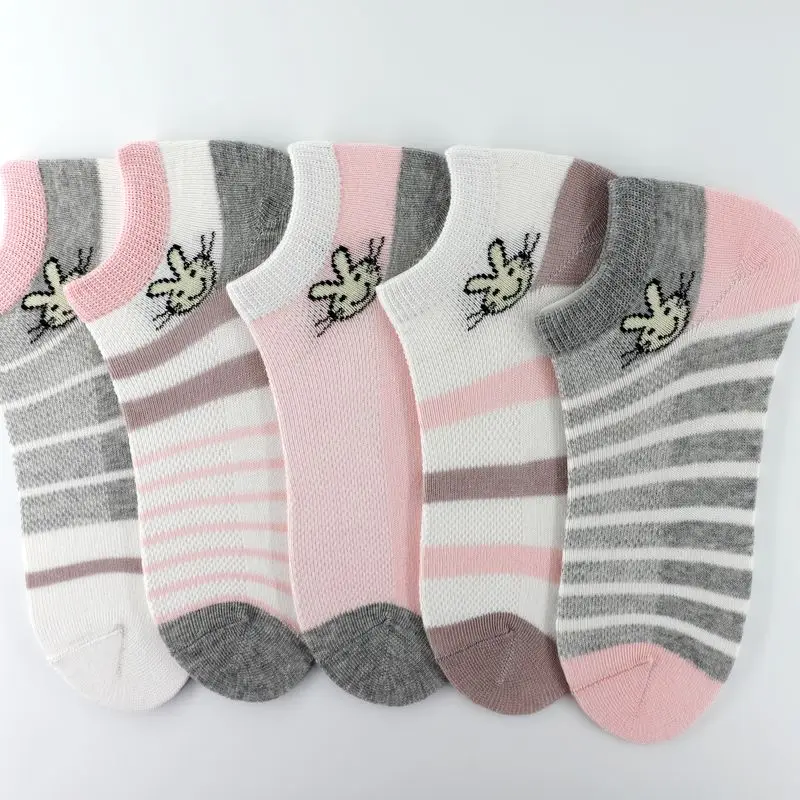 
100% Cotton Classical Cute Animal Rabbit Bunny Cartoon Stripes Design Children Socks Kids Girls Socks 