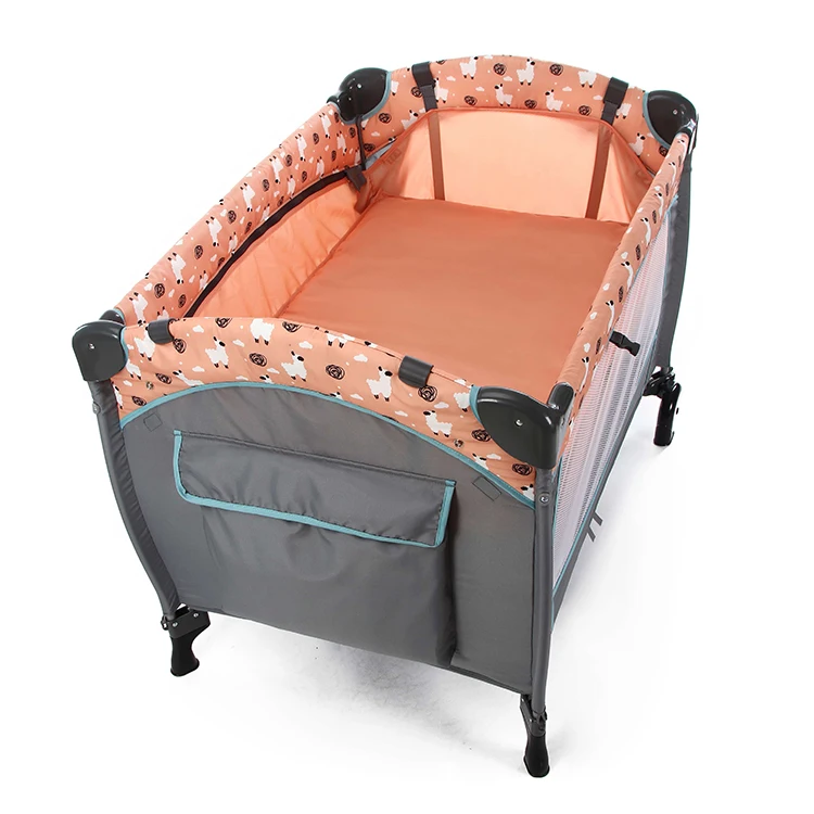 Манеж со стальной рамой для детей от 0 до 3 лет, детская дорожная кроватка с сеткой для кровати, детские кроватки