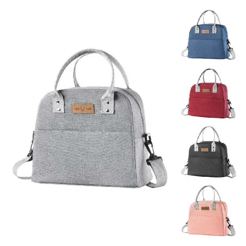 New polyester outdoor thickened handle thermal insulation boy lunch bag with shoulder strap