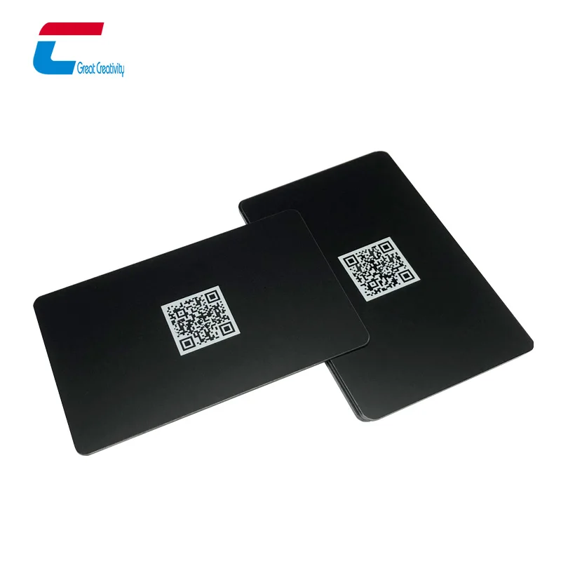 Plastic Programmable NFC Business Card  Matt Black Uv NFC Smart Card RFID