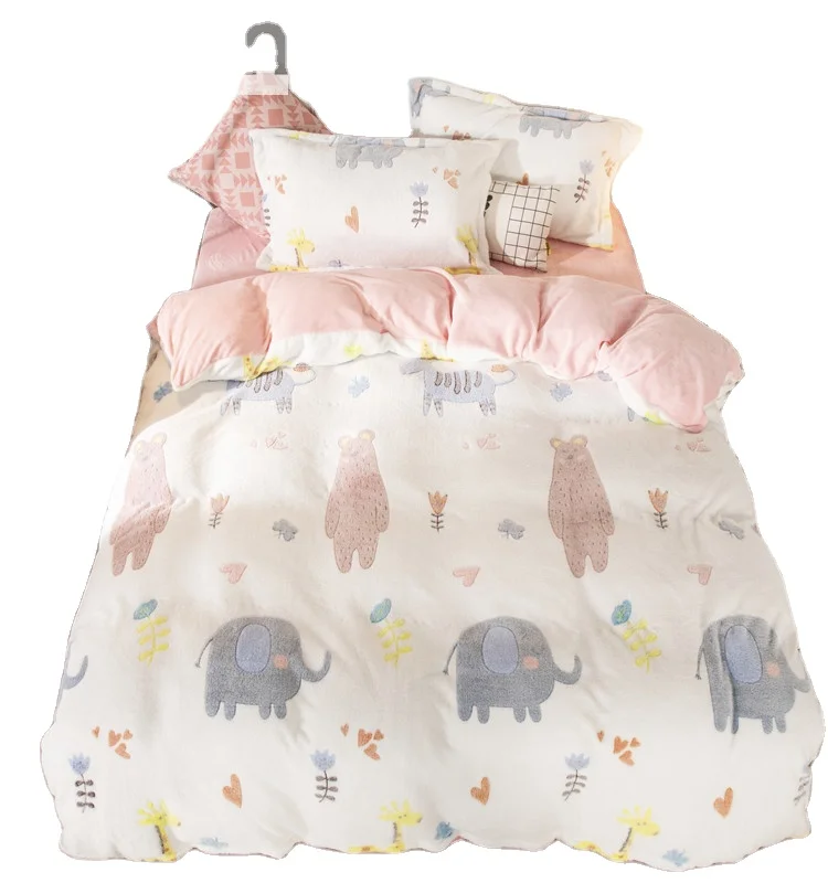 100% cotton bedsheets printed bed sheets cartoon  bedding sets from guangzhou factory