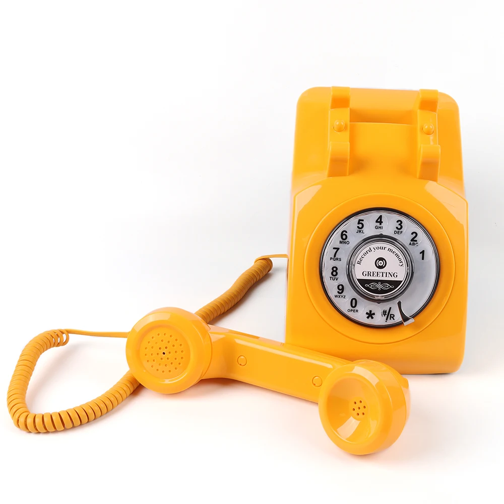 Wholesale Antique Wedding Audio Guestbook Telephone Phone Recording Desk Telephone Old Retro Phone European Audio Guestbook