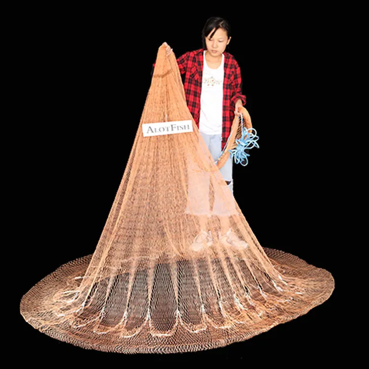 Japanese Style Bottom Pocket Fishing Cast Net Multifilament Casting Net