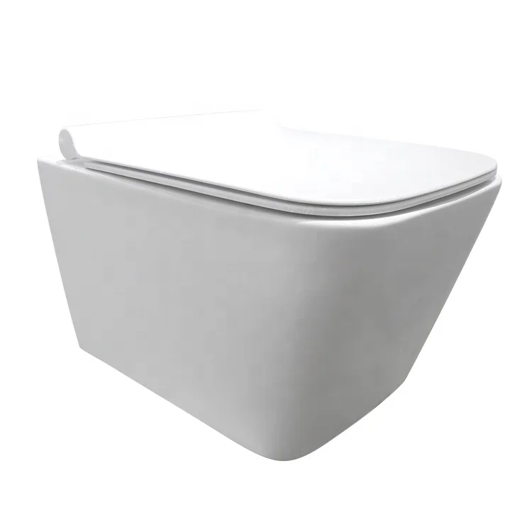 New design space saving sanitary ware washdown one piece wall hung hidden water tank toilet