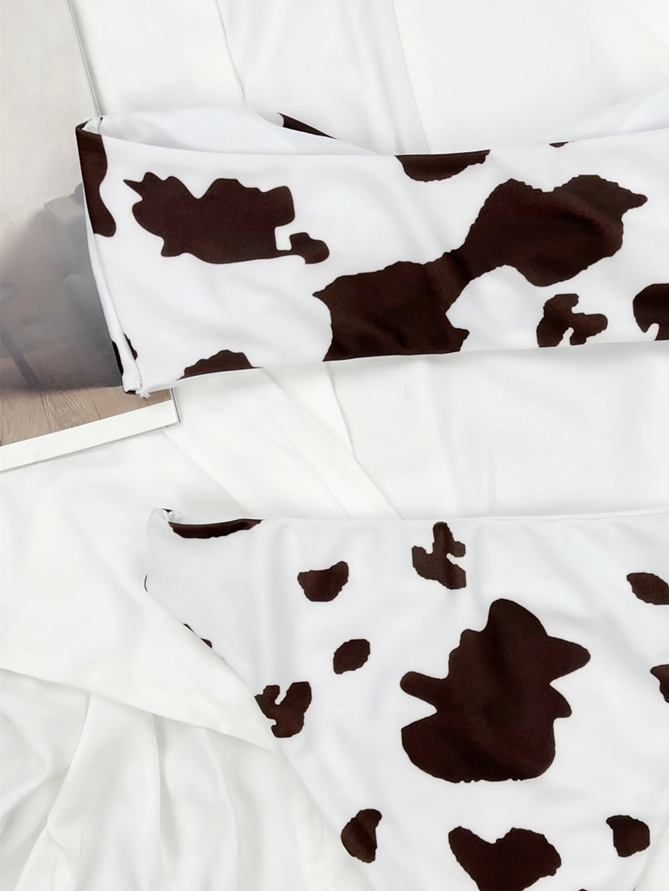 Luxury 2022 Bathing Suits for Women High Waist Cow Print Bikinis without Braces Animal Print Bikini Set