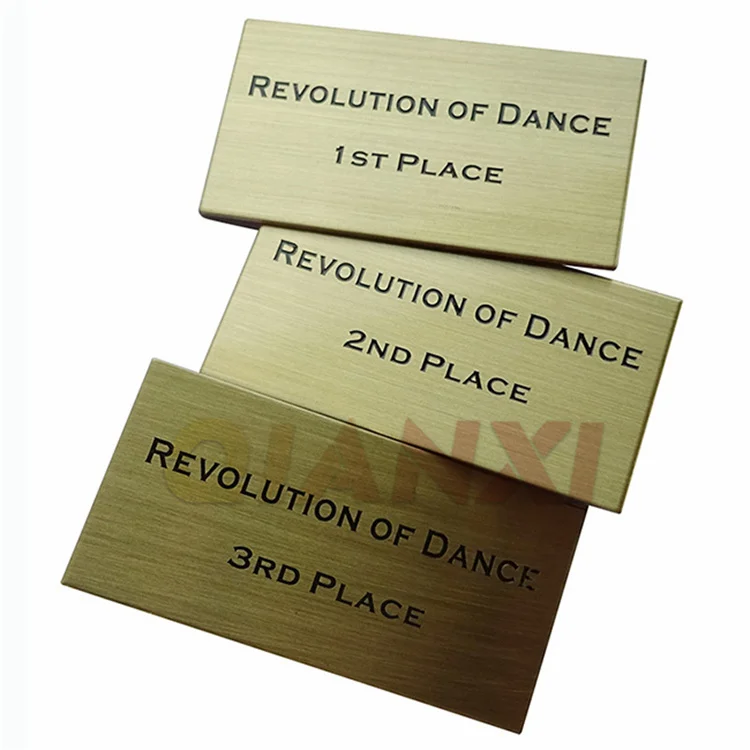 round thin custom 3D laser printed  engraved   logo stainless steel nameplates