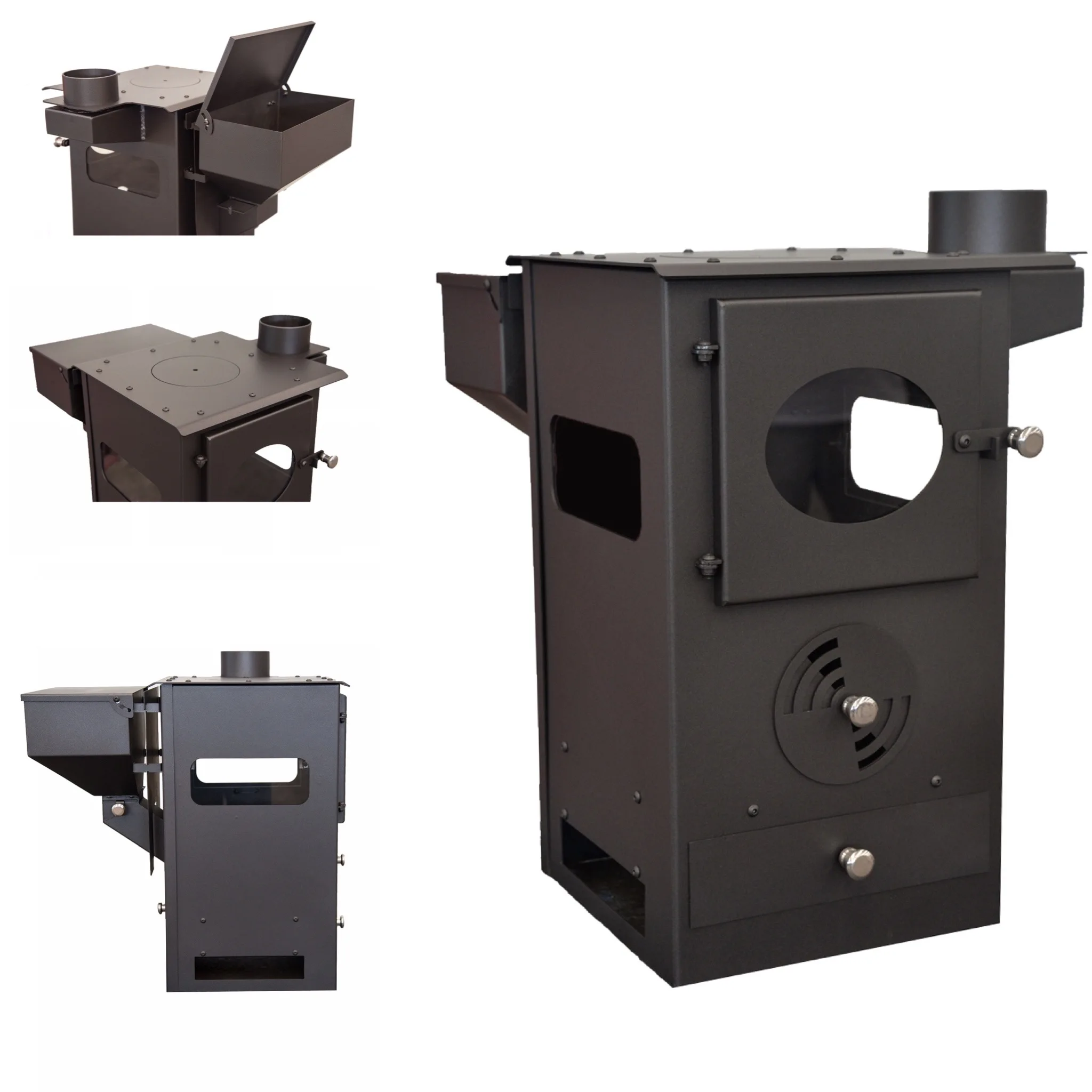 Fashionable wood burning stove portable for camping hot water tank for wood stove